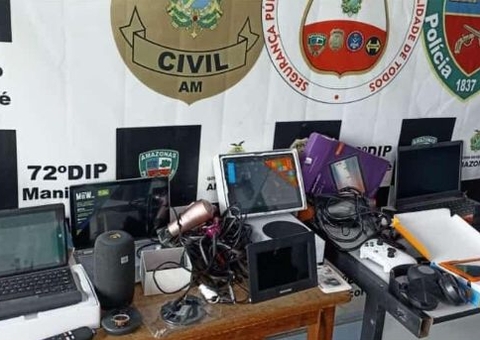 Ladrões de casas são presos com objetos estocados em loja no Amazonas