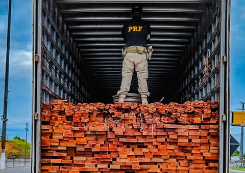 PRF descobre madeira ilegal após discussão em entrada de porto em Manaus