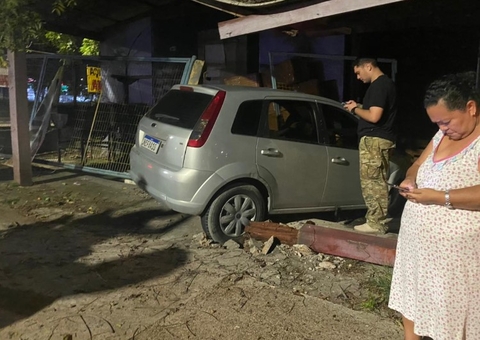 Motorista bêbado invade floricultura em Manaus e deixa rastro de destruição