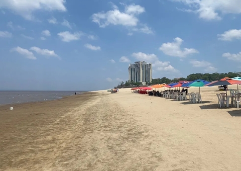Praia da Ponta Negra é interditada a partir desta segunda em Manaus