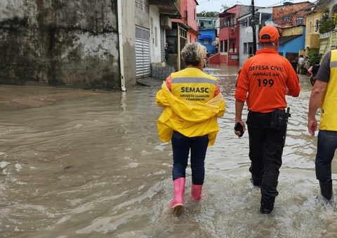 Deslizamento e tombamento de árvore são registrados durante temporal em Manaus