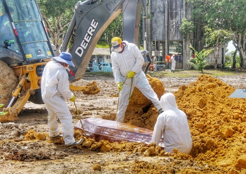 Amazonas registra 26 mortes e ultrapassa 13 mil óbitos por Covid-19