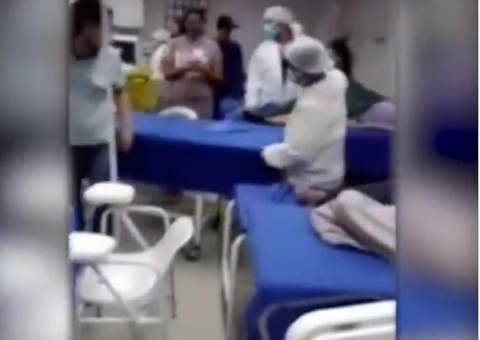 Hospital 28 de Agosto é tomado por goteiras durante chuvas em Manaus