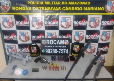 Mulher é presa com submetralhadora e rifle no Amazonas