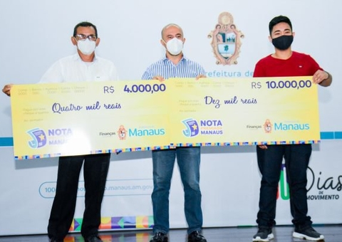 Mais de 27 pessoas ganharam R$ 112 mil no sorteio da 'Nota Premiada Manaus'