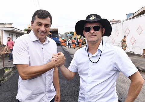 David Almeida e Wilson Lima fiscalizam obras em diferentes zonas de Manaus