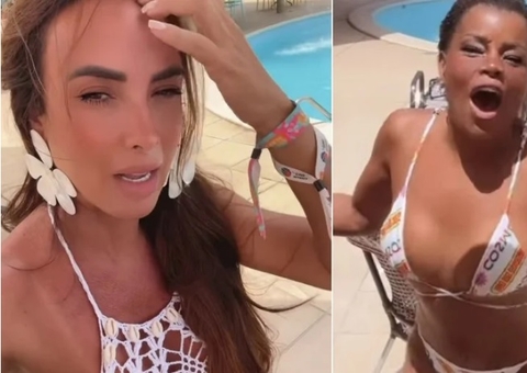 Nicole Bahls brinca com música de Tati Quebra Barraco: 'Dako é bom' aonde?'
