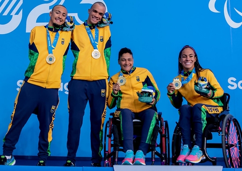 Brasil dispara no quadro de medalhas do Parapan de Santiago