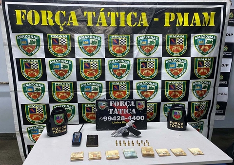 Idoso é preso com R$ 14 mil e arma do patrão em Manaus