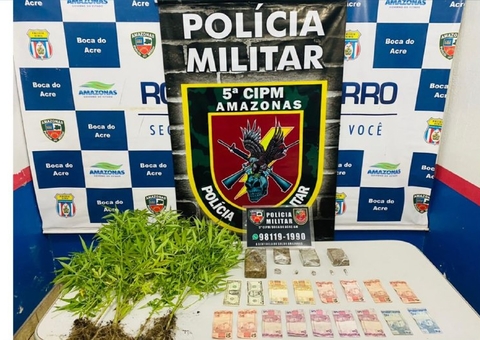 Homem é preso com tabletes e mudas de maconha no Amazonas