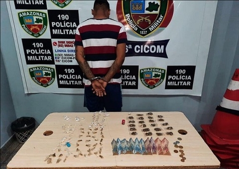 Jovem é preso com pochete 'recheada' de drogas em Manaus