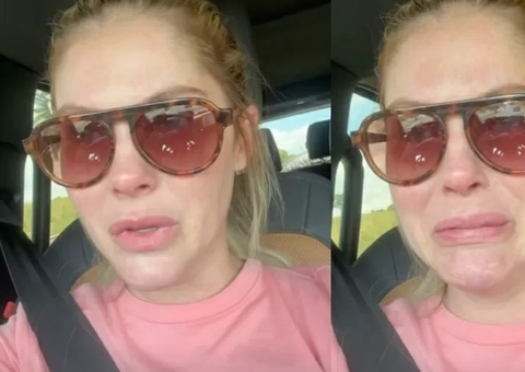 Aos prantos, Bárbara Evans diz que filho de 1 ano foi picado por escorpião 