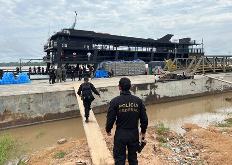 PF instala Base Fluvial em área onde Bruno e Dom foram assassinados no Amazonas