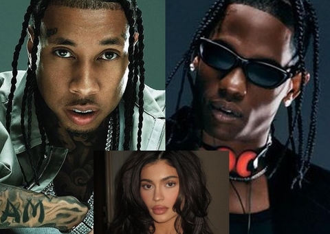 Ex-namorados de Kylie Jenner, Tyga e Travis Scott caem na p0rrada em Cannes; vídeo
