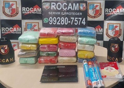 Polícia encontra 19 tabletes de maconha em casa alugada por criminosos no Parque 10