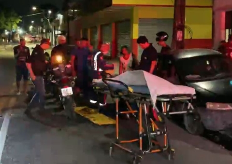 Piloto bêbado provoca acidente e deixa guarda ferido em avenida de Manaus 