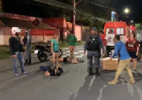 Motociclista faz manobra arriscada e causa grave acidente em Manaus