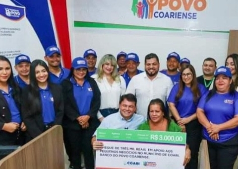 Prefeito de Coari inaugura Banco do Povo Coariense