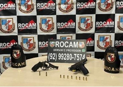 Homens são detidos com armas em construção abandonada em Manaus