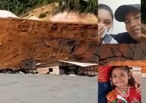 Pai faz apelo pra encontrar filha que sumiu após barranco desabar em Manacapuru