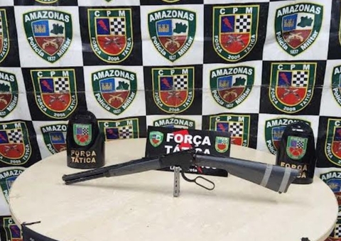 Homens são presos com rifle e pistola em Manaus