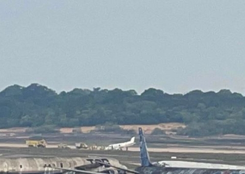 Acidente com avião no Aeroporto Eduardo Gomes cancela voos em Manaus; vídeo
