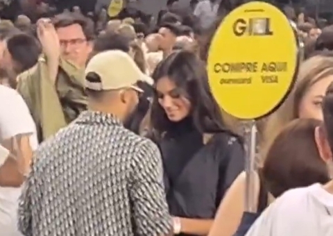 Alane Dias e Francisco Gil são flagrados em clima de romance em show; vídeo