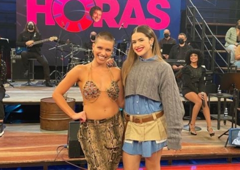 Internautas detonam looks de Bruna Linzmeyer e Maisa no Altas Horas: 'Inimigas da moda'