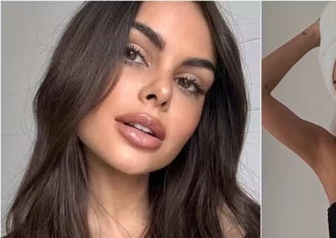 Mãe da filha de Neymar, Amanda Kimberlly mostra barriga chapada em selfie de biquíni