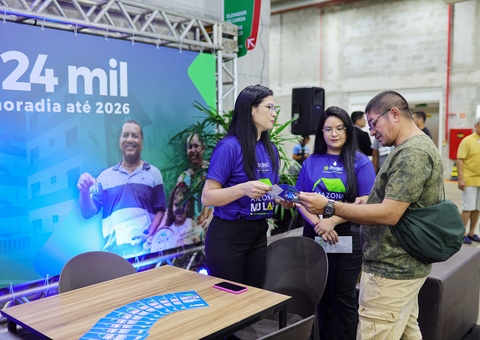 Stand do Amazonas Meu Lar apresenta detalhes do programa em Feirão de Imóveis