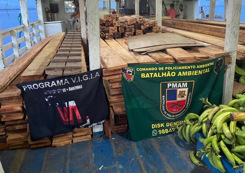 Homem é detido com madeira ilegal em barco na orla de Manaus