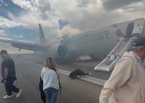 Voo da American Airlines tem princípio de incêndio e passageiros evacuam às pressas; vídeo
