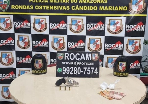 Homem armado é preso em Manaus vendendo drogas em via pública