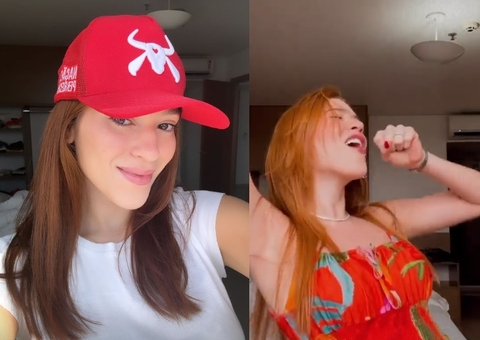 Torcedora do Garantido, Ana Clara curte Manaus antes do Festival de Parintins