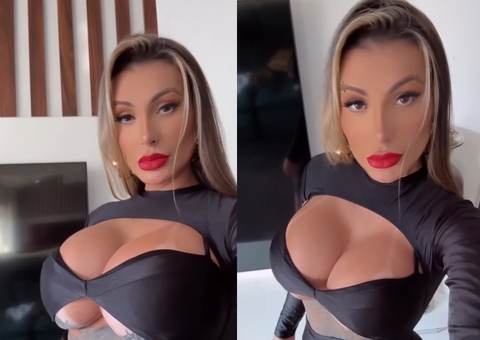 Após 'língua de cobra', Andressa Urach cogita colocar 3º seio
