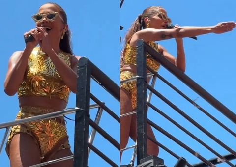 Anitta interrompe bloco para ajudar polícia a prender ladrão: “bando de c*zão"
