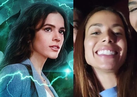 Anitta e mais famosos vão ao cinema prestigiar Bruna Marquezine em Besouro Azul