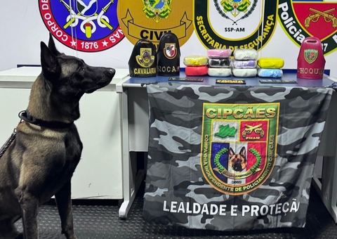 Polícia apreende drogas avaliadas em R$ 745 mil com apoio de cão farejador em Coari