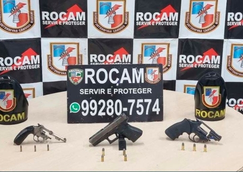 Homem é preso com três armas após dar tiros para o alto em Manaus