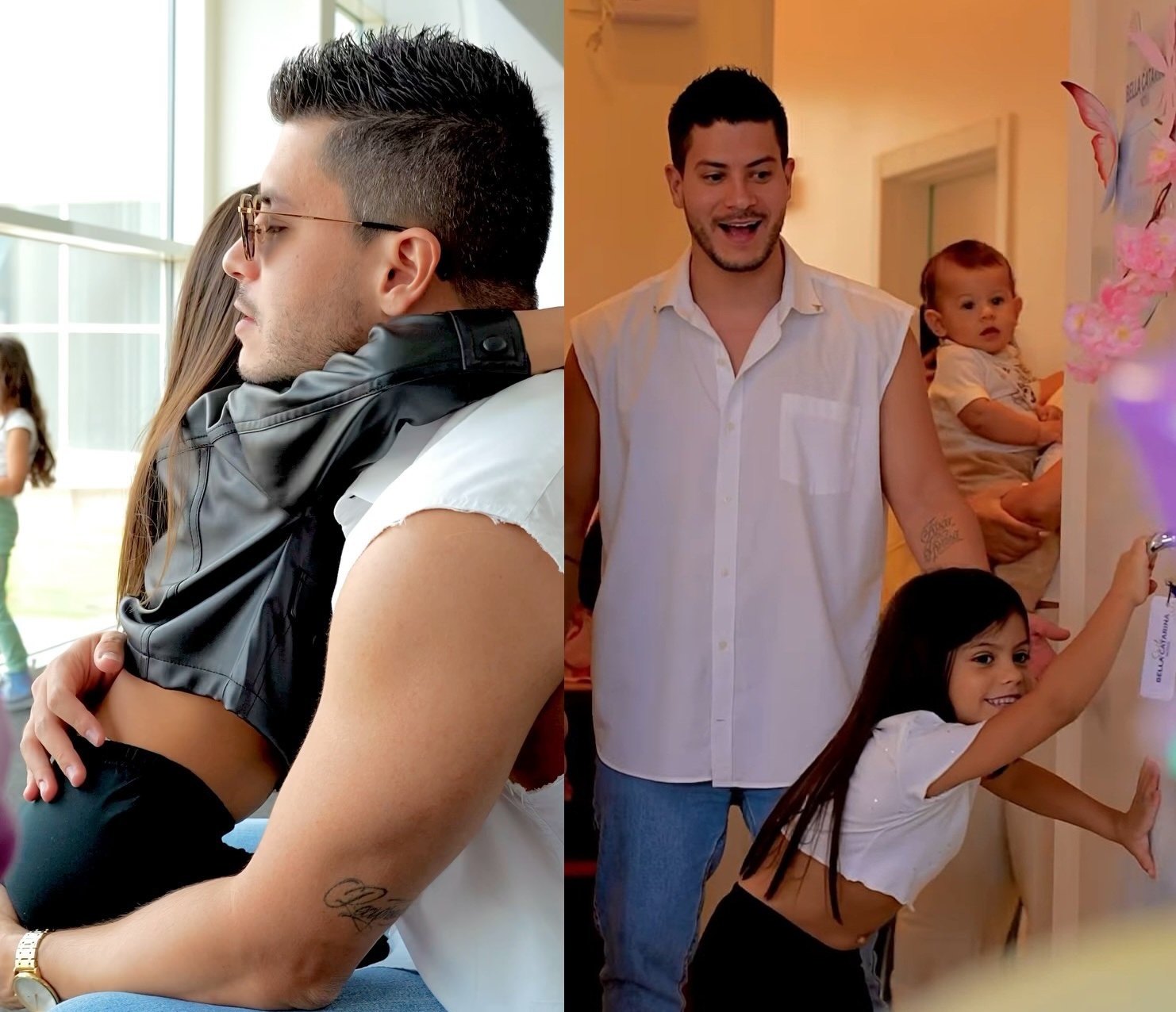 Arthur Aguiar faz festa para filha após polêmica e Maíra Cardi comenta