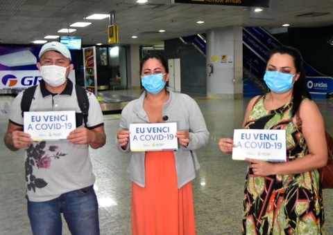 Emoção marca chegada de mais seis pacientes recuperados da Covid-19