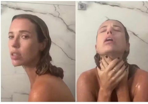 Ex-Malhação Juliana Didone é criticada após recitar poema no banho sobre tragédia no RS