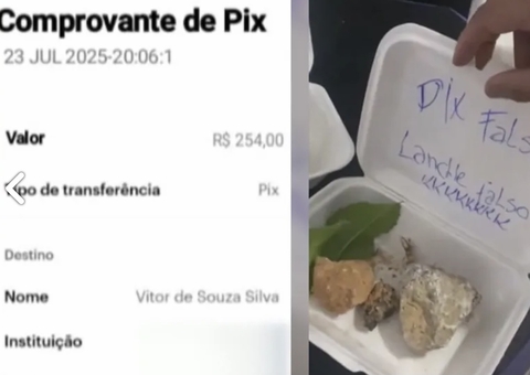 Cliente faz Pix falso e recebe pedras no lugar de sanduíches em Goiás 