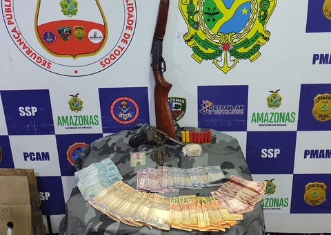 Traficante é preso com armas, drogas e mais de R$ 5 mil no Amazonas