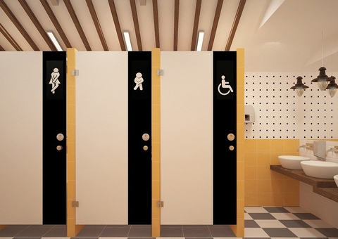 Mulher fica presa dentro de empresa ao demorar no banheiro