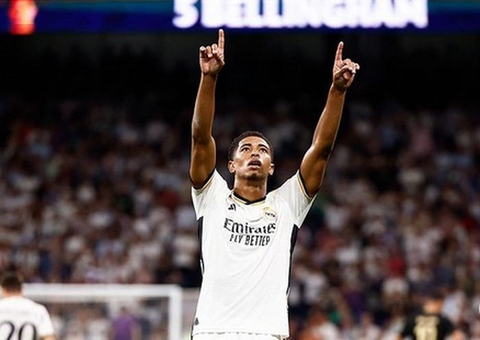 Bellingham marca no fim e salva o Real Madrid contra estreante na Champions