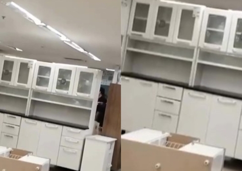 Móveis são danificados durante confusão na Bemol do Amazonas Shopping