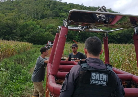 Balão com 9 pessoas cai durante passeio e deixa mulher com politraumatismo 
