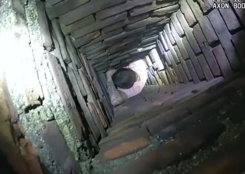 Homem tenta fuga inusitada e acaba preso em casa