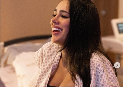 Bruna Biancardi mostra fotos do parto sem presença de Neymar